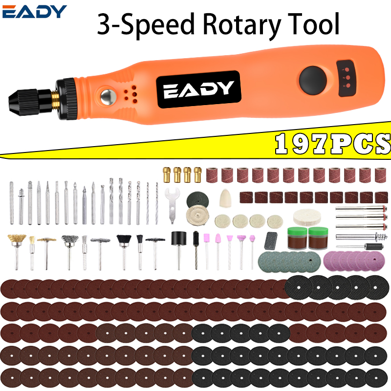 Power Tools Spare Parts - USBコードレス回転工具キット – 金属研磨、模型製作、アクリル彫刻、木工彫刻用のミニ電動ドリル