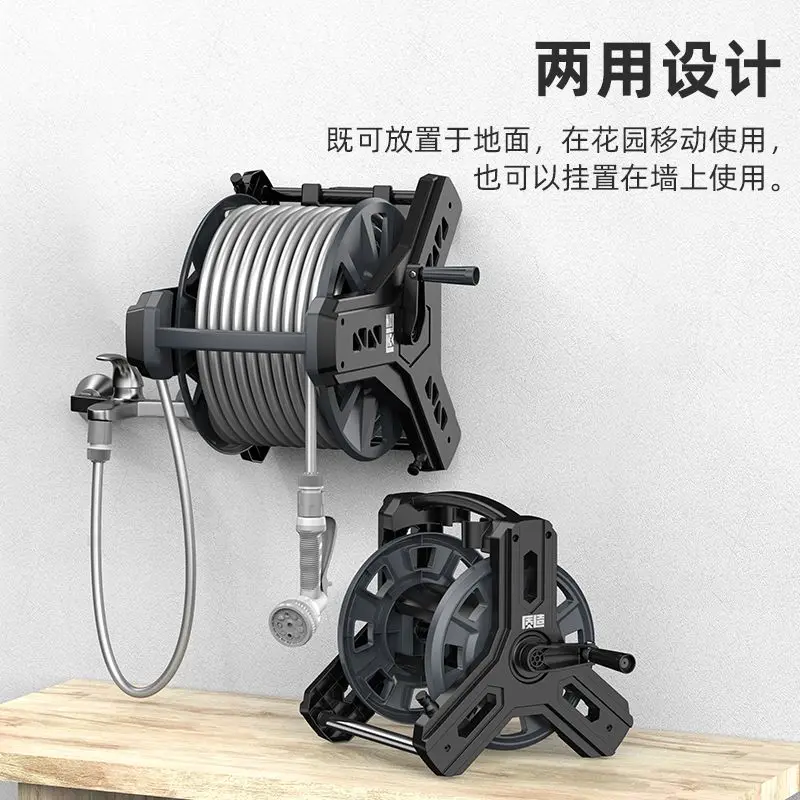 Power Tools Garden - プレミアムカラーランダムホースリールガーデンパワーツールウォーターパイプカート収納ラックガーデン散水洗浄フロアホースセット