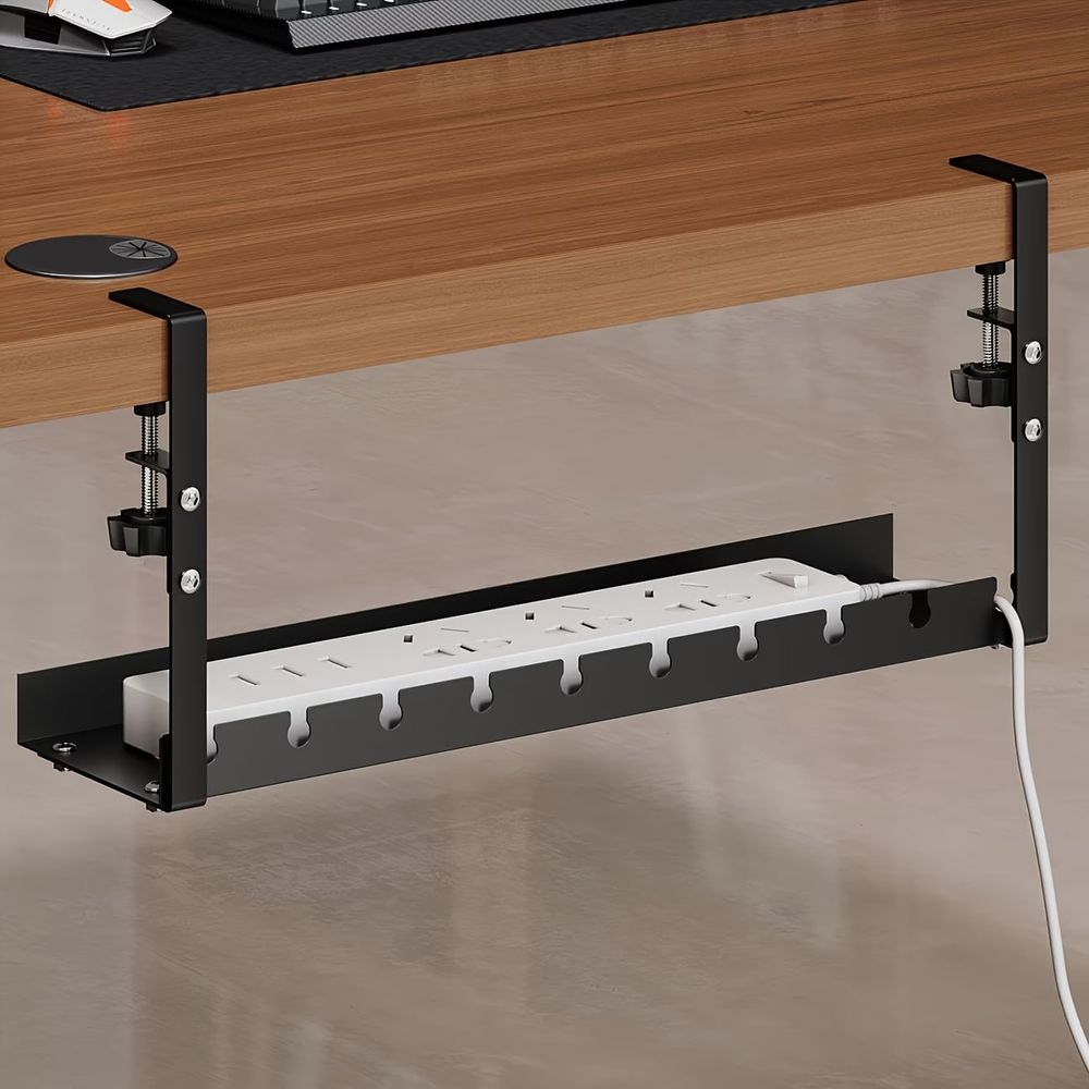 Power Tools Equipment - デスクトップケーブル管理トレイ、家庭用収納オーガナイザー、配線整理に適しており、電源タップブラケットを備え、CA付き