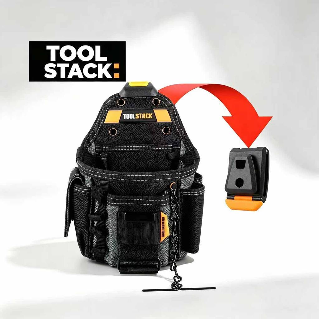 Power Tools Band - ツールスタック 小型電気技師用ポーチ ツールベルト 多機能ポケット ツールポーチ 電気技師