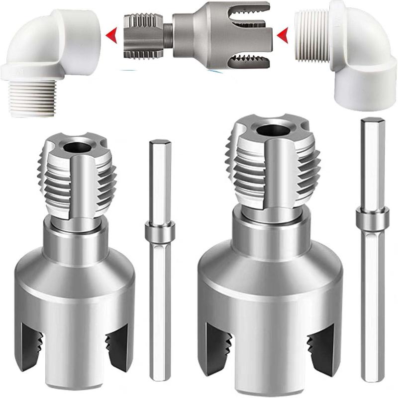 1セットパイプねじ切り工具一体型内外管ねじ切り工具電動ドリル - Power Tools Spare Parts のレビューと価格