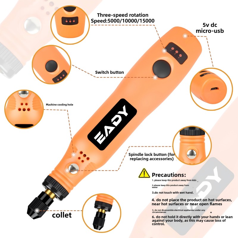 USBコードレス回転工具キット – 金属研磨、模型製作、アク - Power Tools Spare Parts のレビューと価格