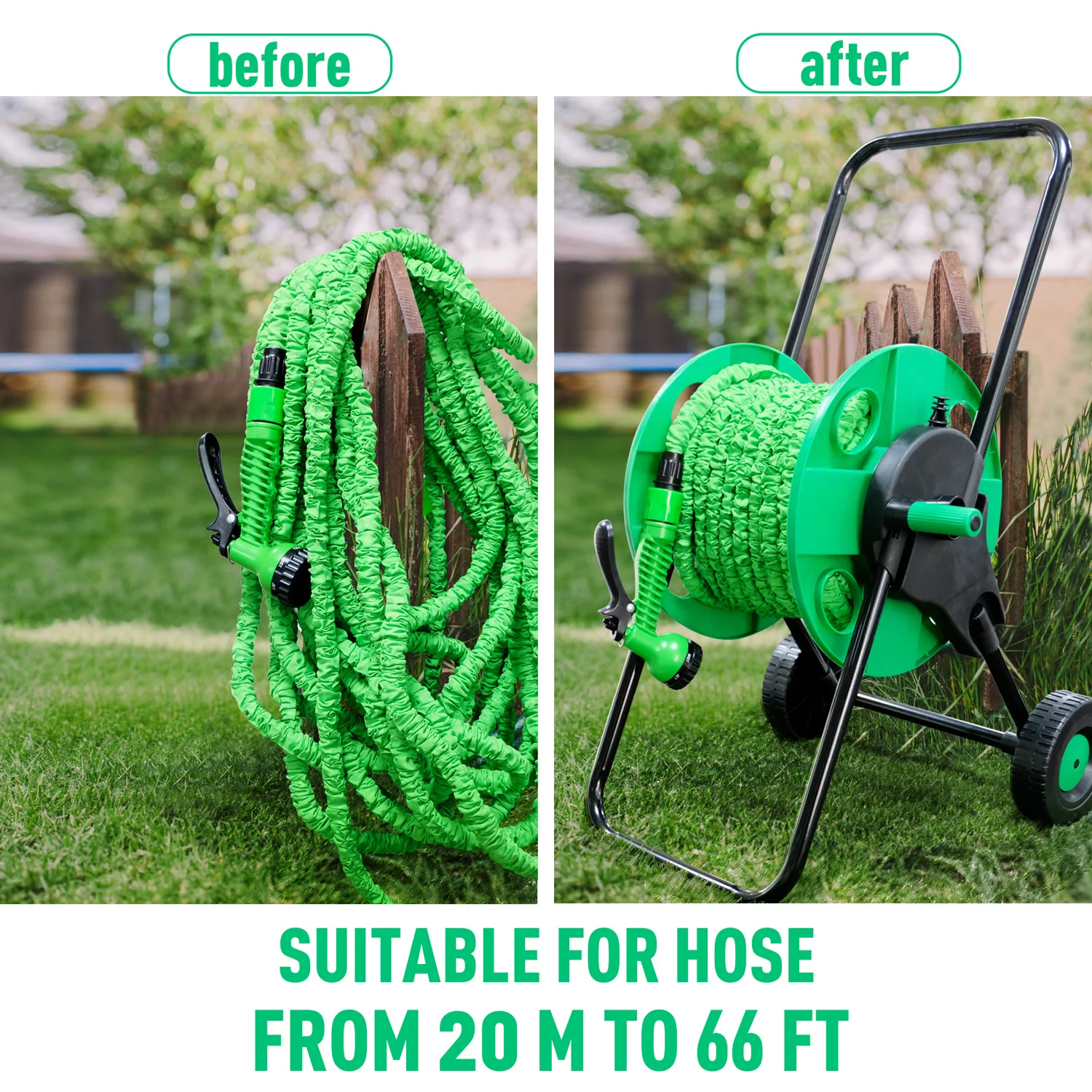 プレミアムガーデンパワーツール水道管収納ラックリール、家庭用 - Power Tools Garden のレビューと価格