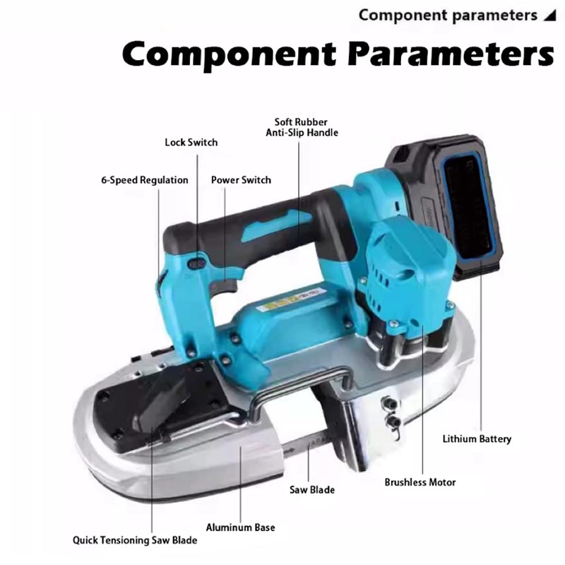 490Wポータブルブラシレスバンドソー、ワイヤレスパワーソー - Power Tools Band のレビューと価格