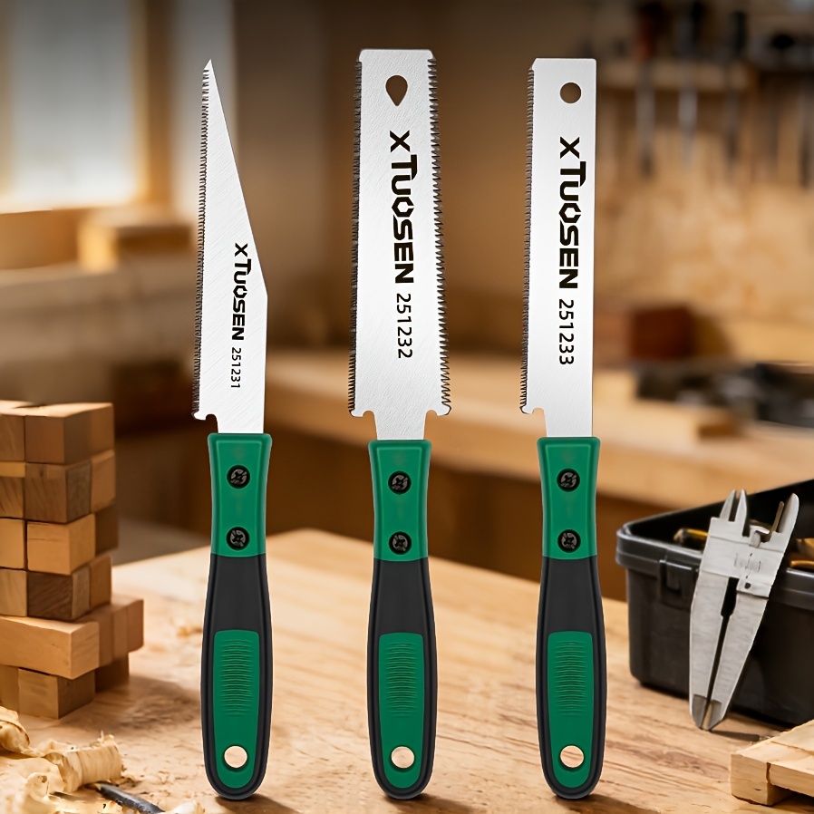 三枚刃または単一刃の日本製鋸、硬材用細歯鋸、滑り止め木製ハン - Power Tools Japan のレビューと価格