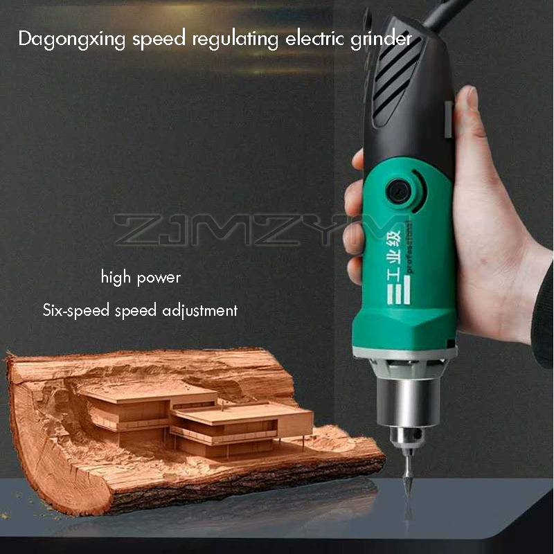 6段階変速ハイパワー彫刻機 電動ドリル 木彫り 研磨機 ロー - Power Tools Equipment のレビューと価格