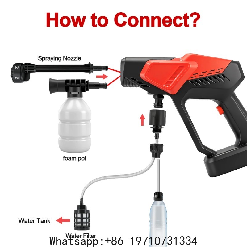 300Bar ブラシレス高圧洗車機強力なコードレス水鉄砲 6 - Power Tools Garden のレビューと価格